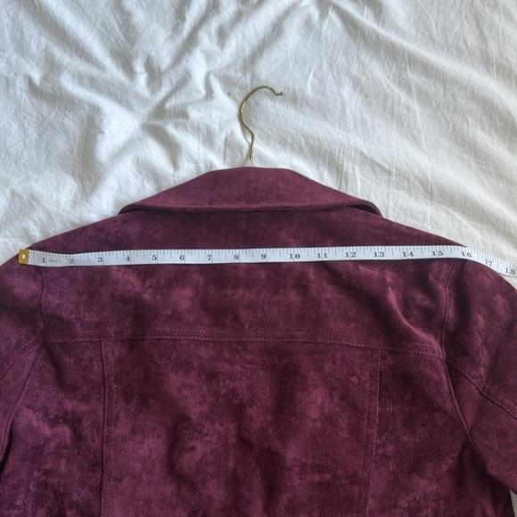 Plum Faux Suede Blank NYC Cropped Jacket size XS - Picture 7 of 7